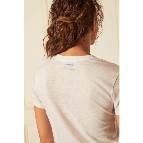 NWT BOYISH X NINA KLEIN Minimalist Graphic Art Print Short Sleeve Crewneck Tee S - Picture 3 of 8